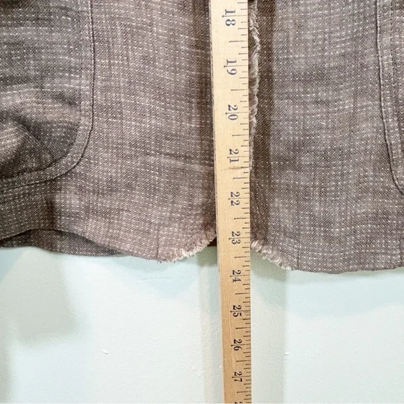 Eileen Fisher 100% Irish Linen Distressed Lightweight Jacket M Gray Lagenlook - Picture 6 of 11